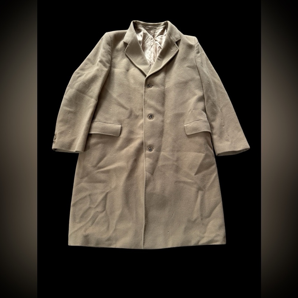 Vintage JG Hook 100% Wool Mens Trench Coat Size 44 Regular